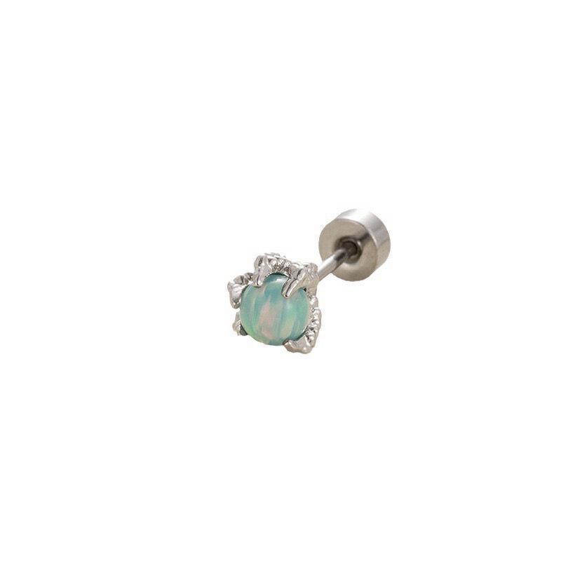Серьги Niche Mini Opal Dragon Claw из титана: Уникальные костяные штифты с винтовой конструкцией