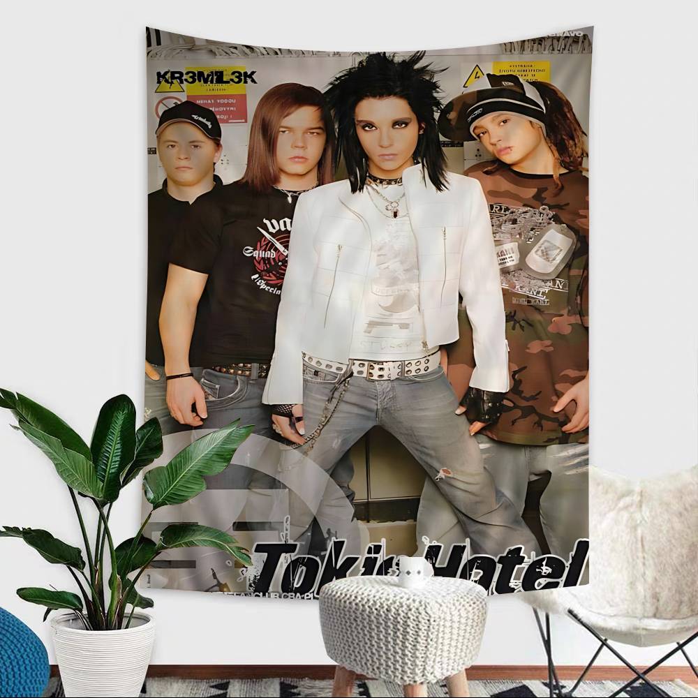 Поп-рок группа Tokio Hotel Настенный гобелен с чартом Для гостиной Дома Комнаты в общежитии Декор Искусство Домашний декор