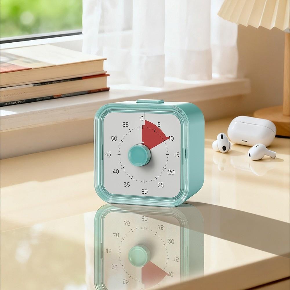 Ultra Silent Visual Timer Round/Square Kitchen Timer Countdown Alarm Clock  Kids Children Reminder