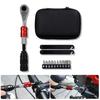 Трещоточный ключ с 10 битами 1/4 дюйма Трещоточный ремонтный инструмент Гаечный ключ для шин Велосипеды Мультитул с магнитными битами Набор трещотки