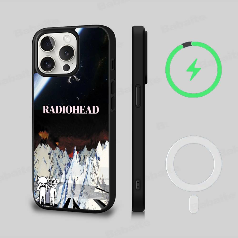 Винтажный Дизайн Моды Radiohead Для Magsafe Магнитный Беспроводной Чехол Для Телефона Для IPhone 11 12 13 14 15 16 17 Pro Max Plus Чехол