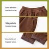 ASK JUNIOR Boys' Thickened Fleece-Lined Corduroy Wide-Leg Pants