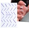 Nail Sticker French Style DIY Colorful Line Decal Powder 3D Transfer Slider for Manicure
