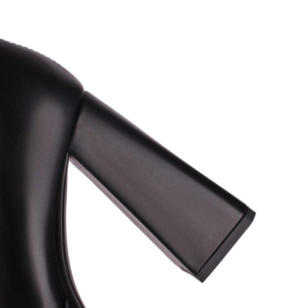 8/Autumn and Winter New Women's High Heel Long Boots Fashion Waterproof Platform Thick Heel Solid Color Large Size Boots