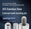 Stainless Steel External Thread Dowel Pin with Tapered/Round/Flat Head, Locating Column M3/M4/M5/M6