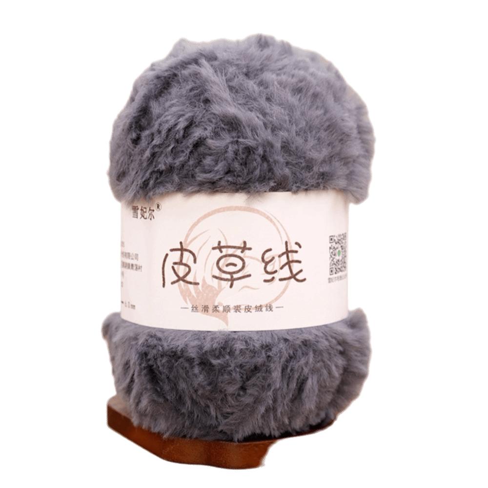 Long Plush Faux Fur Yarn Thickness Knitting Yarn Thread New Fluffy Mink Yarn DIY Crocheting Hat