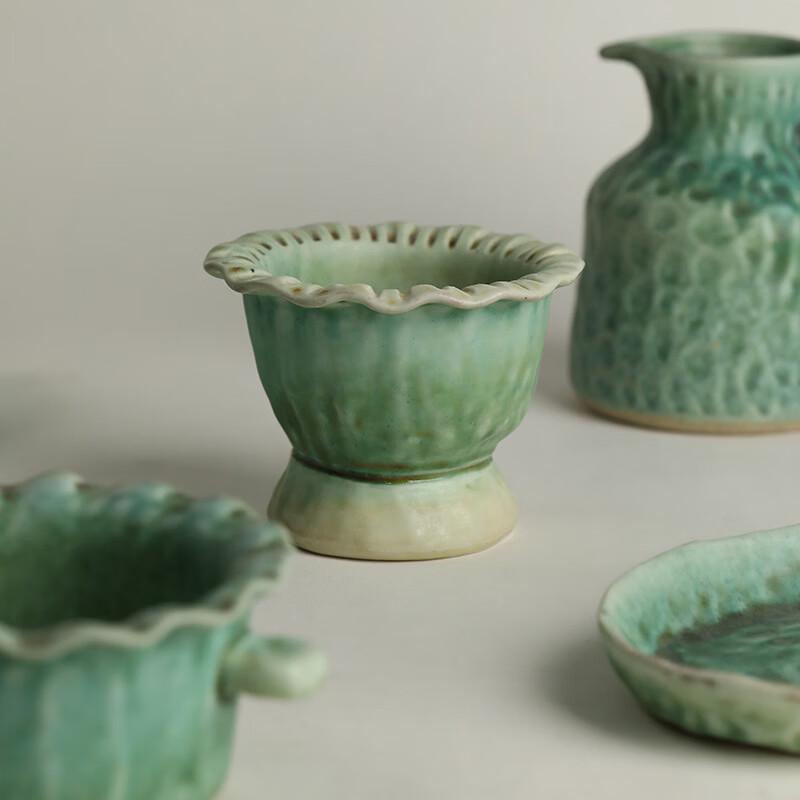 Ru Han Japanese Style Hand-Pinched Coarse Pottery Multipurpose Bowl