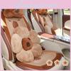 Capybara Plush Embroidery Car Seat Cushion Set Decor For Winter Warmth Comfort