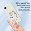 For iPhone 16e Case Simple Bear Pattern Printing Straight Edge TPU Phone Back Cover