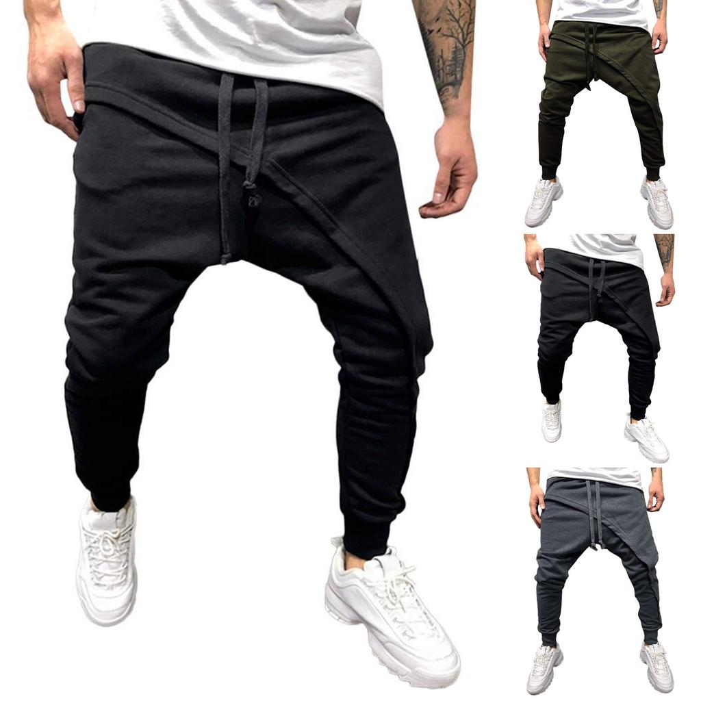Casual Sports Pants Men's Loose Leggings Long Panel Fitness Running Training Pants