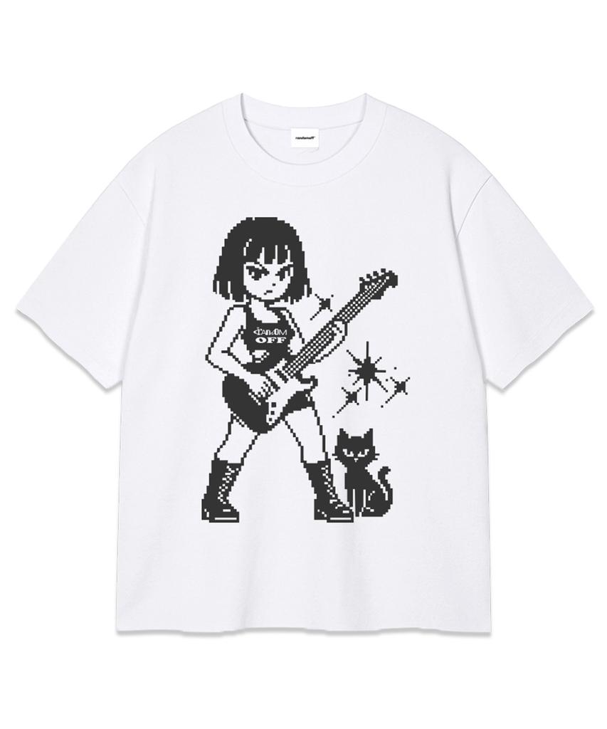 RANDOMOFF Pixel Guitar Kid Over Fit T-Shirt (3Color)
