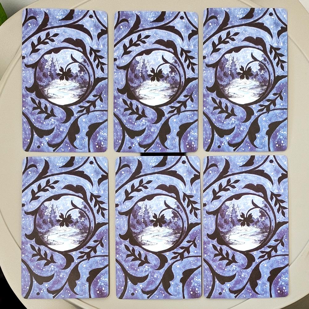 Колода Таро Бесконечности 80 нарисованных вручную панорамных карт 10,3 х 6 см Бесшовный пейзаж Фэнтези Таро