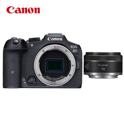 Canon Беззеркальная камера APS-C Canon EOS R7 с объективом RF 50mm F1.8 STM (Китайская версия)