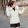 Women’s Short Hooded Windproof Thicken Warm Winter Jacket With Big Fur Collar