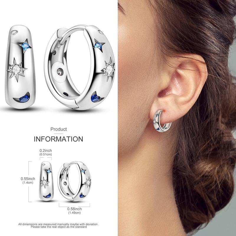 Серьги-кольца из серебра 925 пробы с разноцветными цирконами, паве, серьги-кольца для женщин, девушек, ювелирный подарок