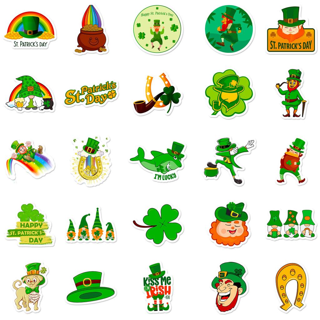 50 Ireland St. Patrick's Festival Decorative Stickers Mobile Ticket Waterproof Stickers