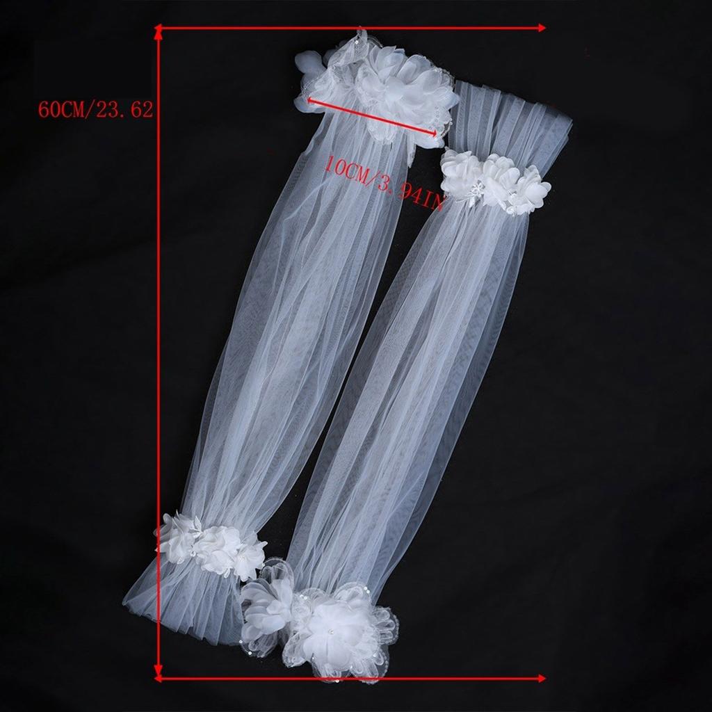 Рукав свадебного платья с цветочным декором Съемный рукав-фонарик для торжественного платья Свадебный рукав для фотосъемки