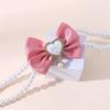 Lightweight Pet Pearl Necklace Shiny Pet Necklace Collar  Suitable for Small To Medium Dogs