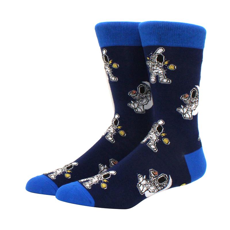 Новые мужские носки бренда Diamond Ramen Astronaut Pattern Hip hop Cool Socks для мужчин зимние толстые длинные носки для скейтбординга смешные цветные