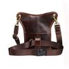 Набедренная сумка Meigardass Genuine Bag для улицы и мужская сумка, Кожаная, Многофункциональная, Для бедра/бедра, Мотоциклов, Использование, Водонепроницаемая, Износостойкая (коричневый