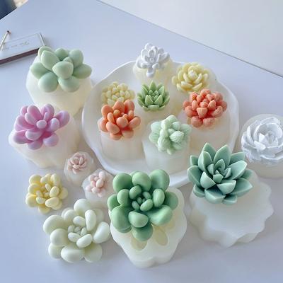 3D Растение Суккулент Цветы Силиконовые Формы для Свечей DIY Ручная Работа Мыло Гипс Смола Поделки Изготовление Шоколадный Торт Форма для Выпечки