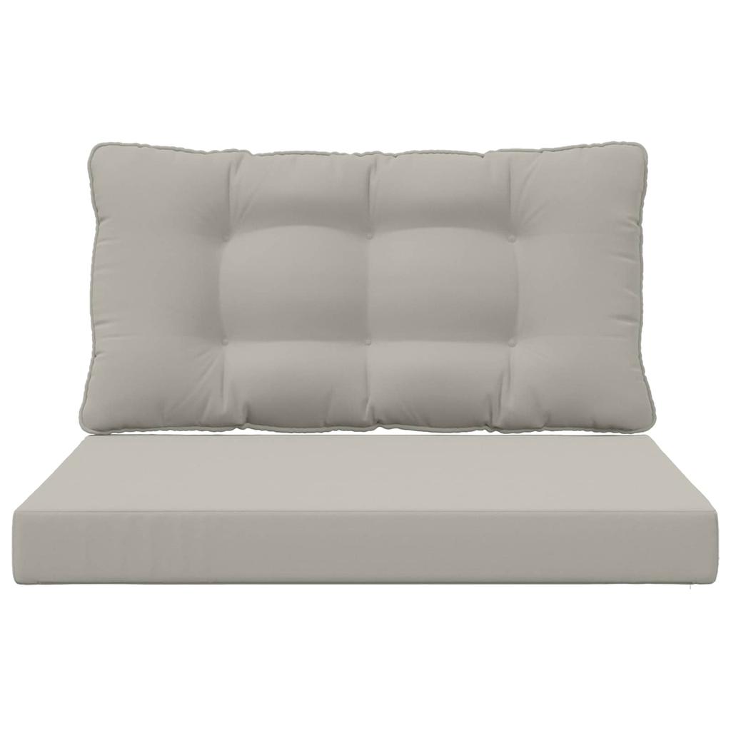 Outdoor Sofa Cushions 2 pcs Gray Polyester