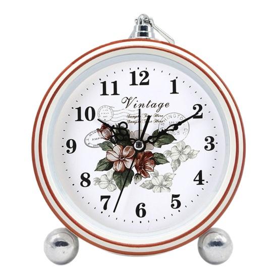 Винтажный металлический аналоговый будильник с большим дисплеем, бесшумный, работающий от батарейки, ретро-настольные кварцевые часы для спальни, подарок на день рождения для детей и студентов