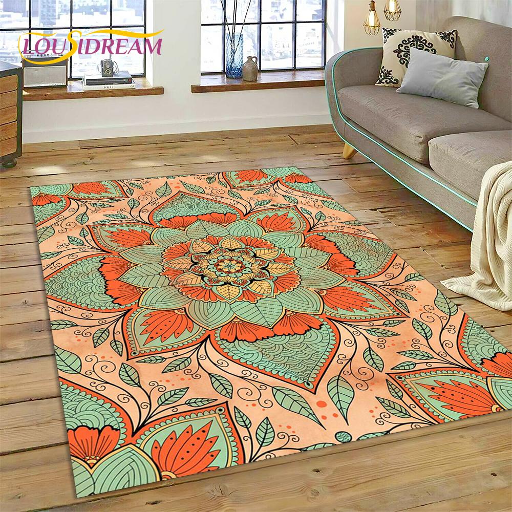 Bohemia Meditation Mandala Flower Carpet Rug for Home Living Room Bedroom Sofa Doormat Deco Mat