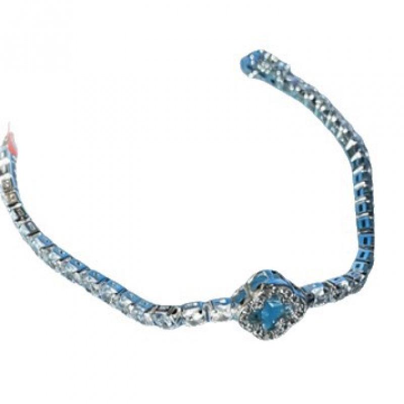 Silver-Plated Four-Leaf Clover Zircon Bracelet - Exquisite Handcrafted Jewelry