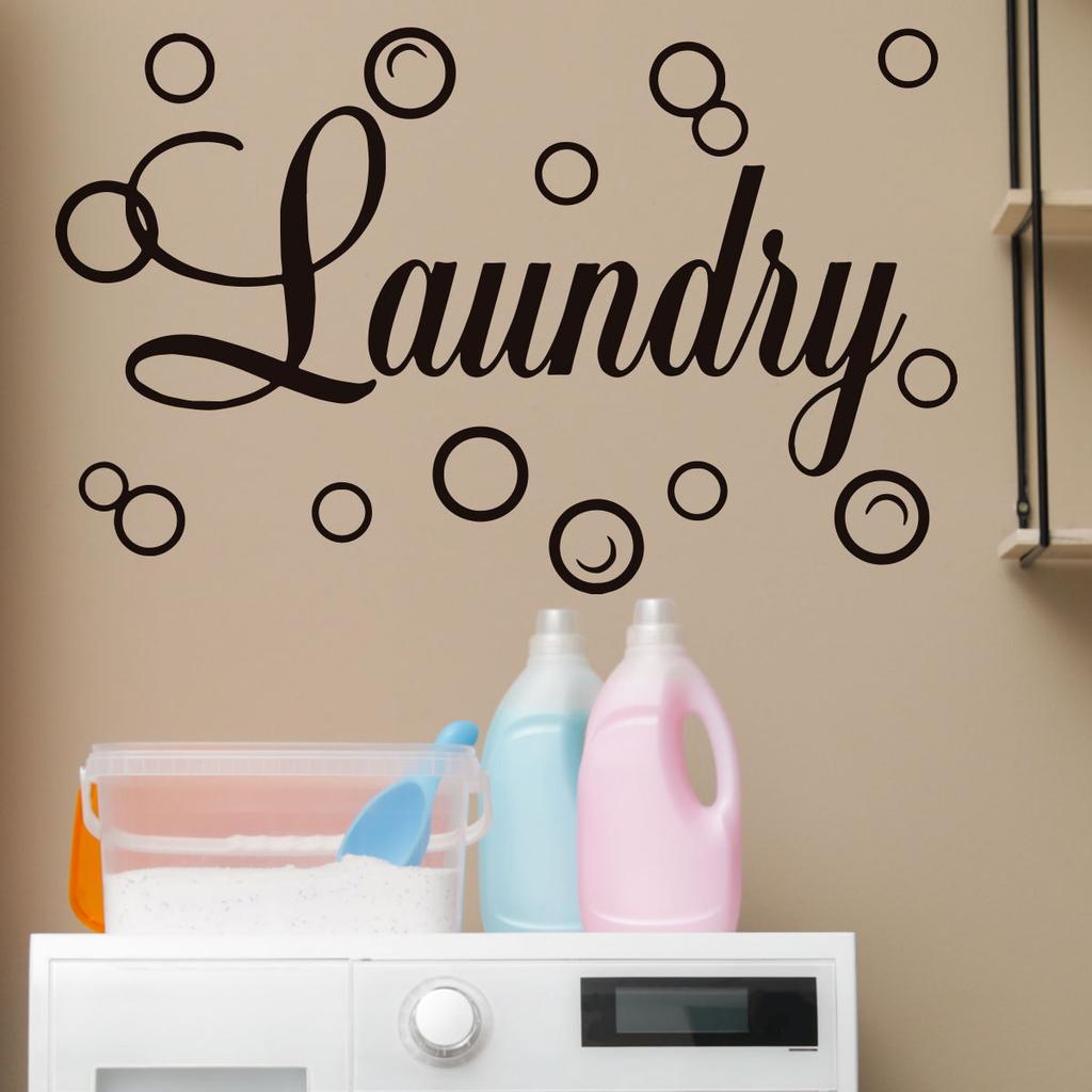 Yy582 Персонализированная и креативная наклейка на стену в виде пузырей с английским алфавитом, декоративная наклейка на стену для прачечной, большое количество можно обсудить