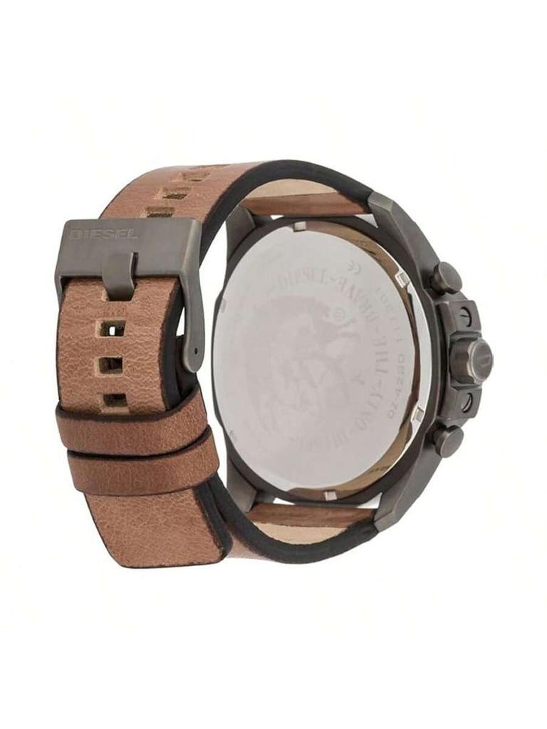 Мужские кварцевые часы Meg's Classic Casual DZ4280 - Часы с круглым циферблатом и кожаным ремешком - Идеальный подарок на дни рождения или праздники.