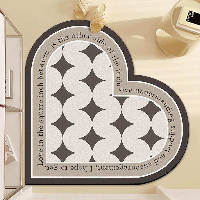 Door Entry Mat Dirt Resistant Non-slip Door Mat Peak-heart Entry Mat Mat Absorbent Entry Mat