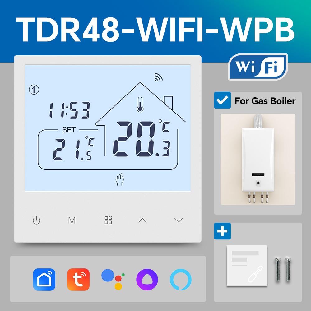 Умный Wi-Fi термостат Beok для газового котла, электрического/водяного теплого пола, контроллер температуры Tuya, GoogleHome, Alexa