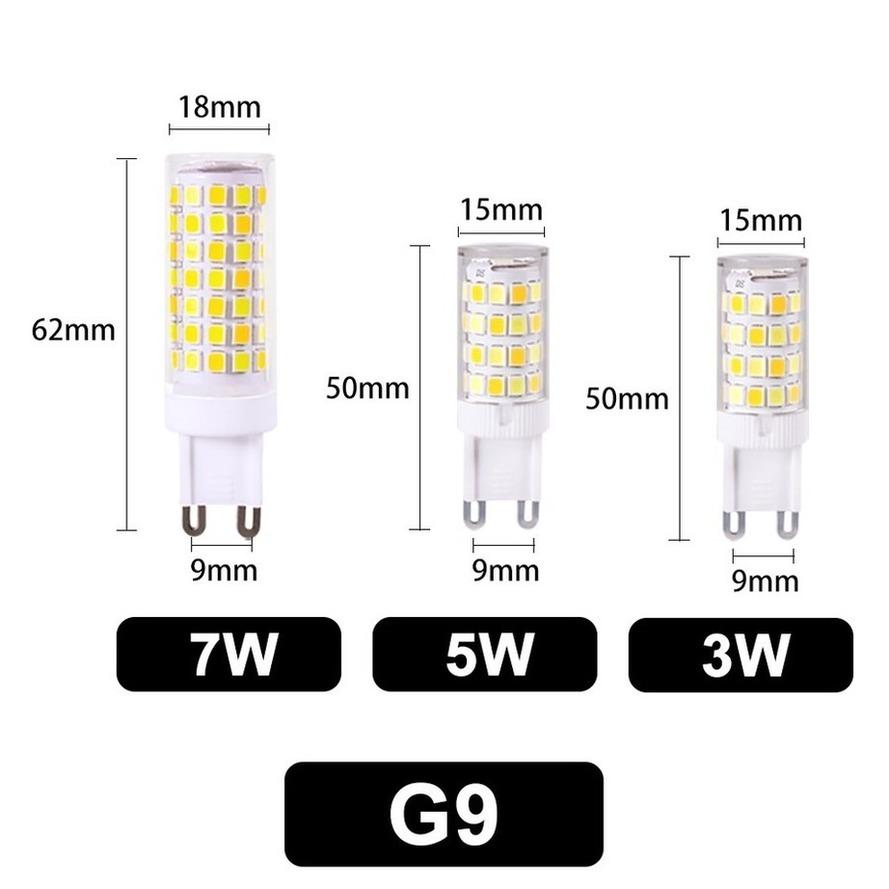 Светодиодная лампа G9 3W 5W 7W 220V Светодиодная лампа G9 SMD2835 Светодиодная лампа-кукуруза Замена галогенной лампы 30W 40W 50W 70W 80W высокая яркость