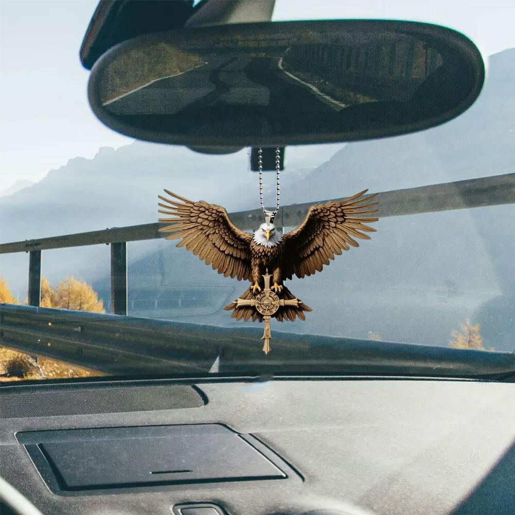 Зеркало заднего вида автомобиля подвесное украшение орел Иисус крест автомобильные аксессуары подвеска для салона Ca M5S6