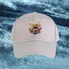 Watercolor Bee Floral Black Baseball Cap Adjustable Cotton Casual Style Outdoor Sports Cap