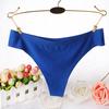 Women's One-piece Seamless Low Waist Briefs Sexy Thong T Pants with Pure Cotton Crotch Panties