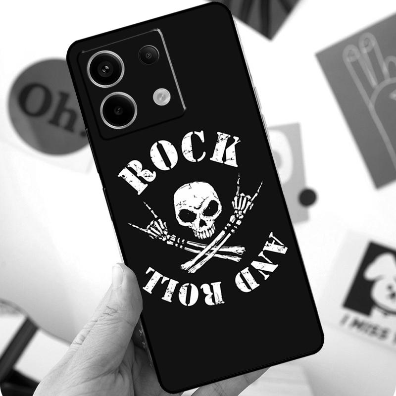 Чехол Rock and Roll Skull Для Xiaomi Redmi Note 14 10 11 12 13 Pro 11S 12S Чехол Для Redmi 15 15C 13C 12C 10C 14C