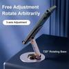 360° Rotatable All-Metal Aluminum Phone Holder with Double Shaft Design | Universal Anti-Fall Mobile Bracket for Stable Viewing