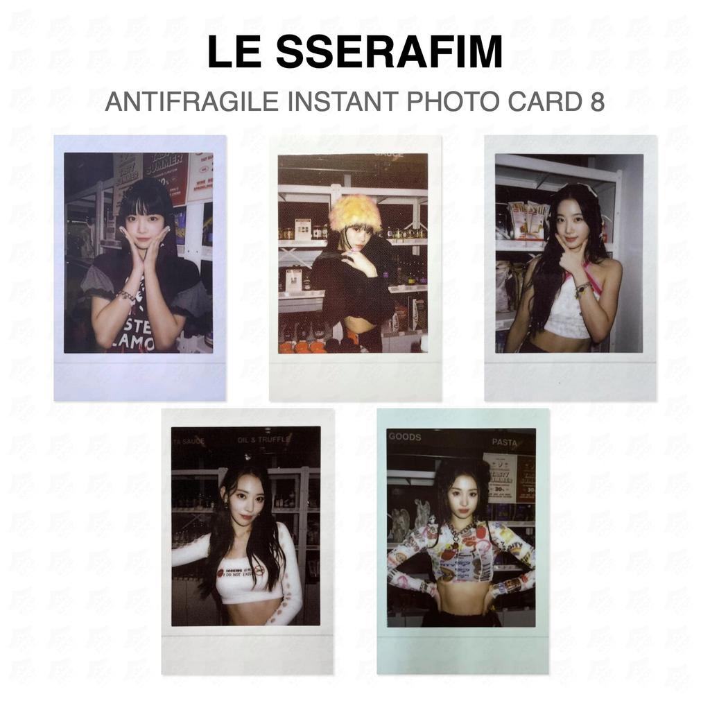 LE SSERAFIM АНТИХРУПКАЯ КАРТОЧКА ДЛЯ МГНОВЕННОЙ ФОТОГРАФИИ 8 Официальная фотокарточка