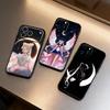 Мультяшный Чехол для Телефона Сейлор Мун Для iPhone 17 16 15 14 13 12 Max Plus Силиконовый Черный Чехол