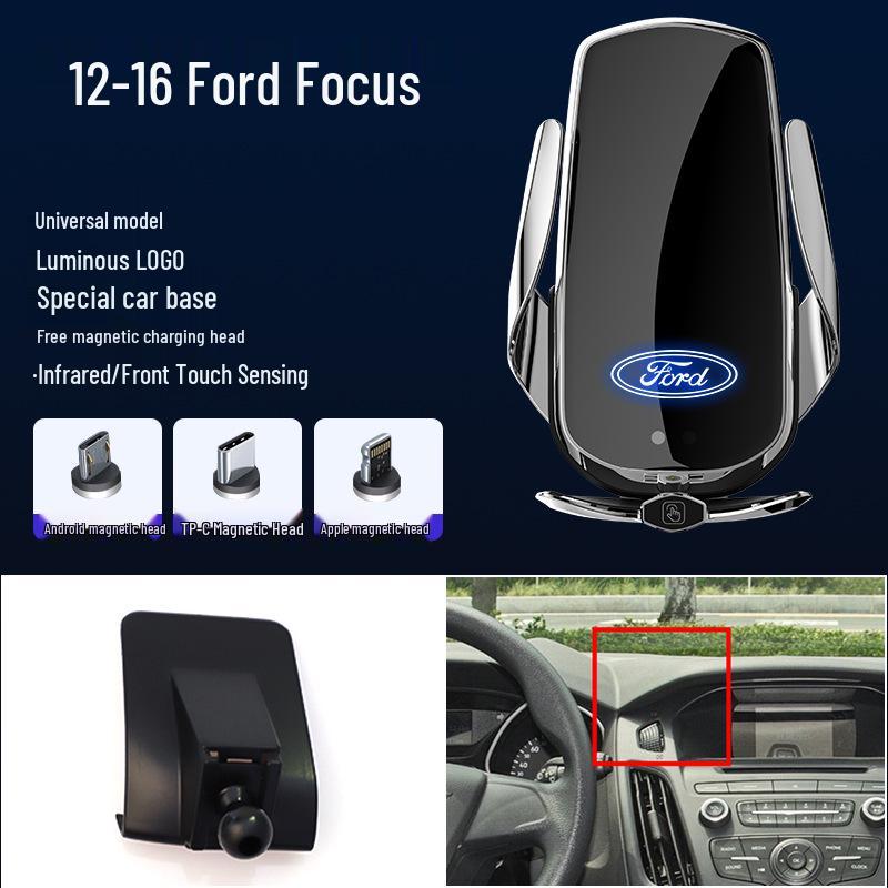 Магнитный беспроводной держатель для телефона с быстрой зарядкой для Ford Focus/Mondeo/Fiesta