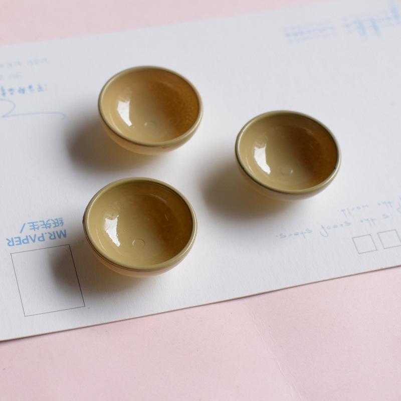 10 шт., миниатюрная миска, блюдо, круглая, масштаб 1/12, кукольный домик, кухонный аксессуар для столовой