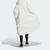 Adidas W Big Baffle C Solid Logo Hooded Loose Long Bread Down Jacket Women Outerwear White HN9939