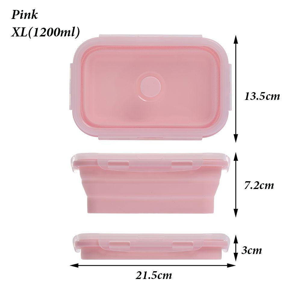 Portable Kitchen Household Silicone Food Container Folding Lunchbox Collapsible Bowl Picnic Boxes