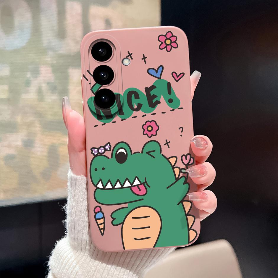 Чехол Для Samsung Galaxy S26 Plus Ultra Милый Мультяшный Динозавр Силиконовый Защитный Чехол Для SamsungGalaxyS26 Plus S26Ultra Fundas
