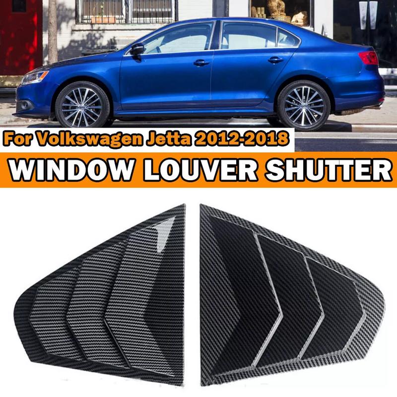Для Volkswagen Jetta MK6 2012-2018 Задняя жалюзи на окно автомобиля Боковая крышка-жалюзи Накладка Наклейка Вентиляционная накладка Совок Аксессуары из углеродного волокна