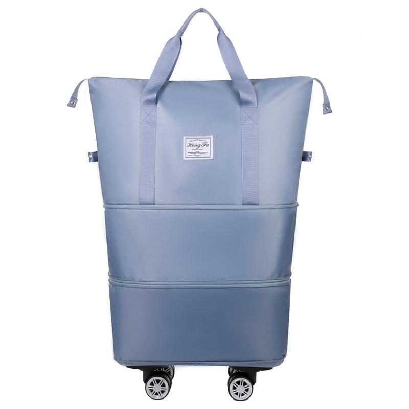 Унисекс Расширяемая Дорожная Сумка Дафл Большой Вместимости на Колесах, Складная Ручная Кладь для Деловых Поездок и Шопинга.