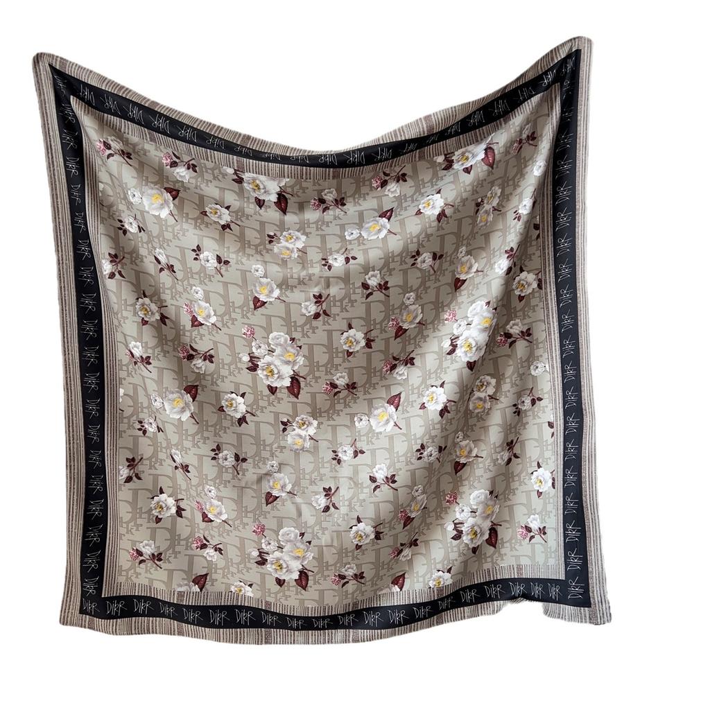 90 см квадратный большой квадратный шарф Four Seasons, роскошная декоративная рубашка, профессиональный платок, повязка на голову, солнцезащитный платок