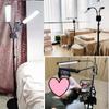 LED Video Light Lash Lamp with Tripod Phone Holder Floor Lamp Lash Light for Makeup Tattoo Photography Selfie Video Recording